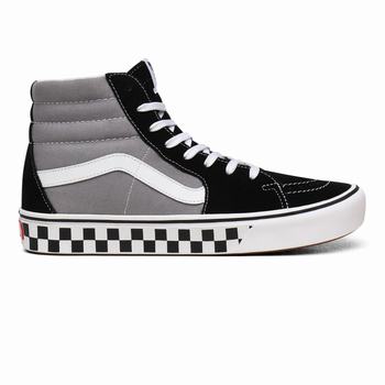 Damske Kotnikove Tenisky Vans Tape Mix ComfyCush Sk8-Hi Čierne/Siva VA94TMIAV